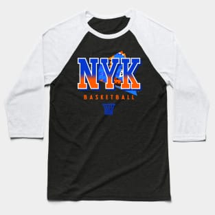 New York Basketball Retro Baseball T-Shirt